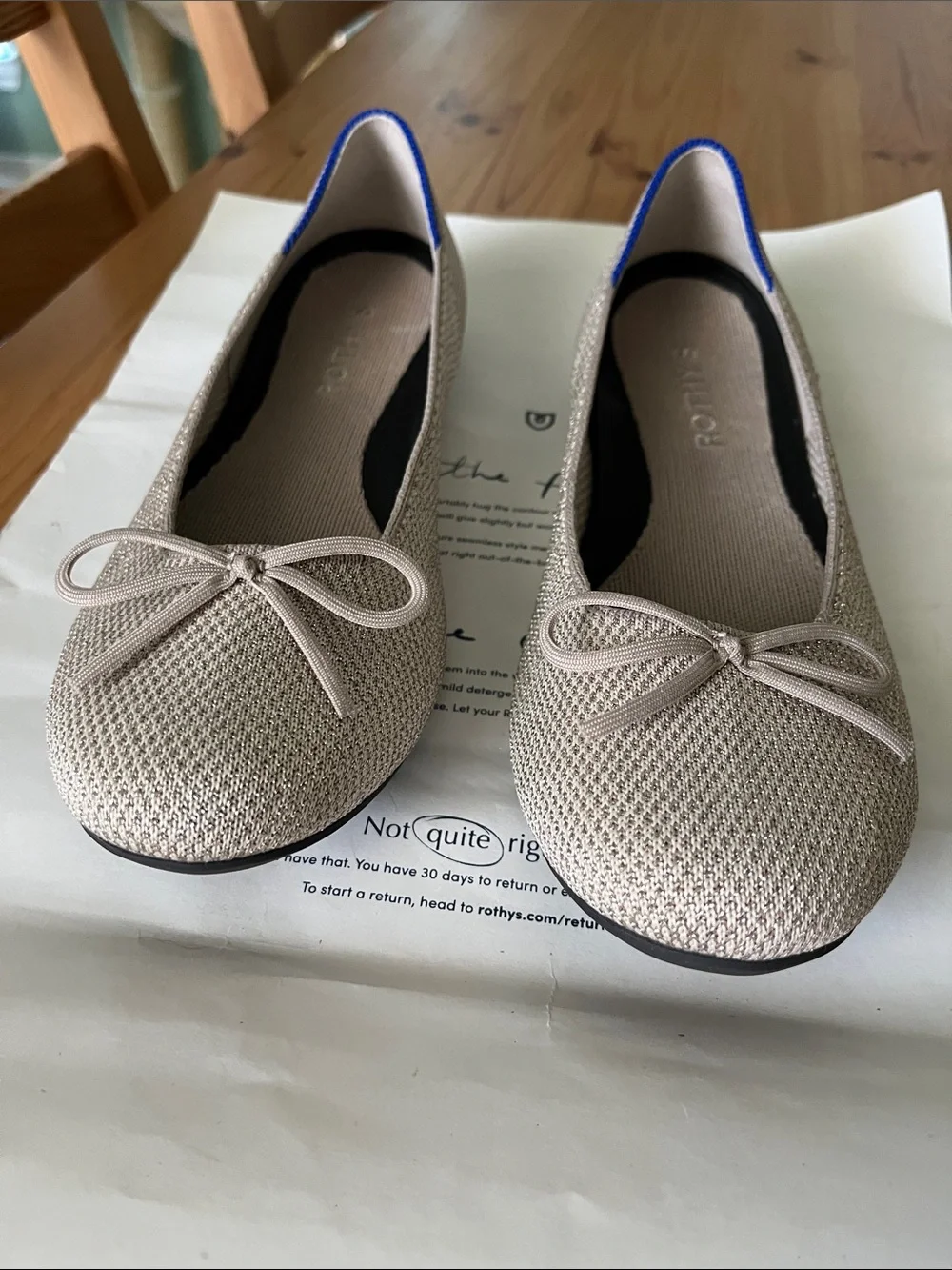 Rothy’s Metallic Ballet Flats